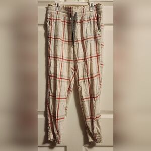 Aerie Plaid Flannel Pajama Lounge Pants, Jogger, Small